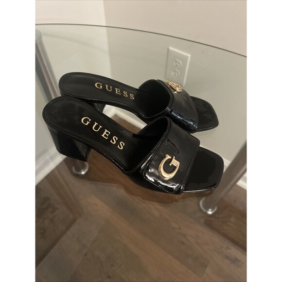 Women's Guess Gallai Block Heel Slip-On Sandals, Sz 6.5 M - Picture 1 of 5